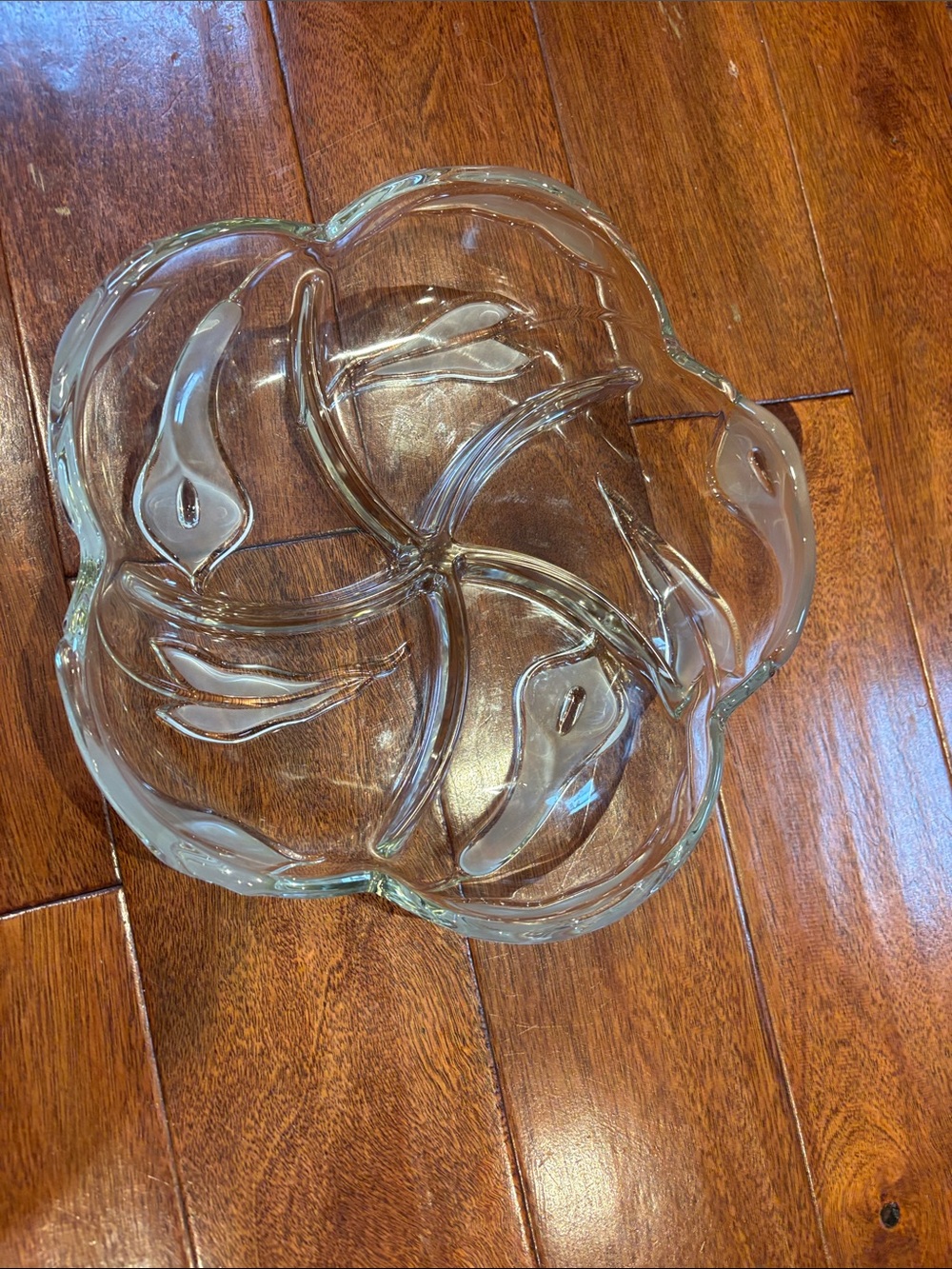 Mikasa Clear Divided Glass Serving Tray
